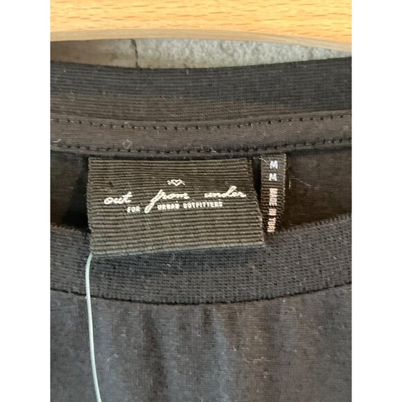 Out From Under By Urban Outfitters Black Long-Sleeve Crop Top Knotted Front M - Picture 4 of 7